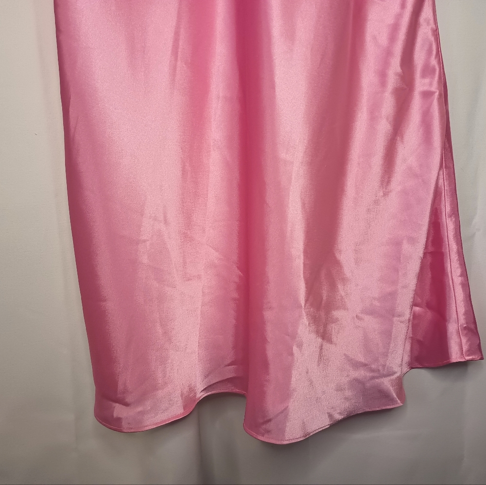 Vintage Inner Most Satin Slip Dress Medium Pink Floral Embroidered Dainty Y2K - Picture 5 of 12